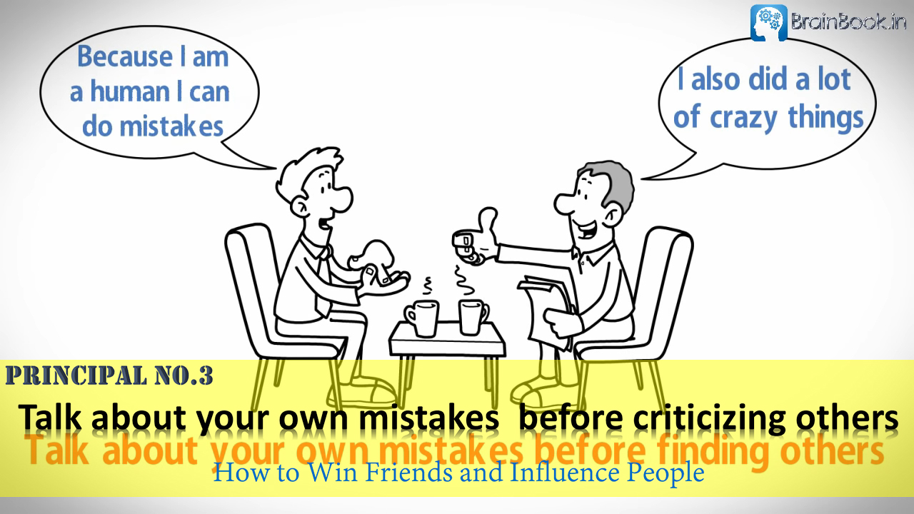 Talk about your own mistakes before criticizing others